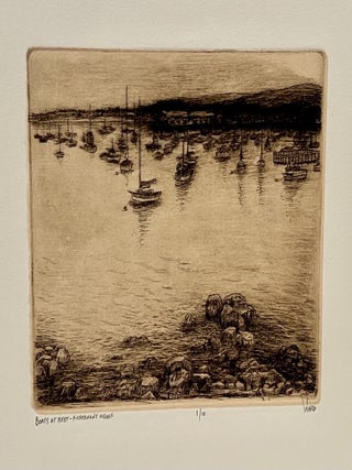 Item #22404 Two Etchings of Monterey Scenes (SIGNED). Justin Ward