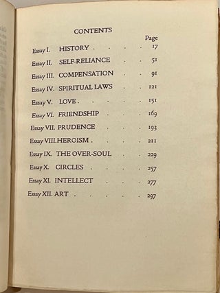 Essays of Ralph Waldo Emerson with preface by Thomas Carlyle (INSCRIBED Association copy)