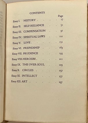 Essays of Ralph Waldo Emerson with preface by Thomas Carlyle (INSCRIBED Association copy)