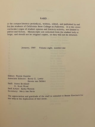 Rabid (volume Eight, Number One)