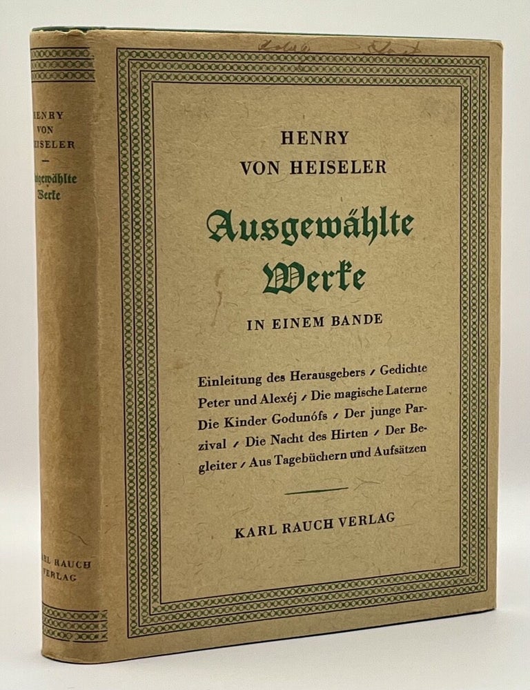 Ausgew&auml;hlte Werke. In einem Bande
