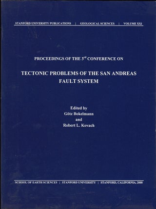 Item #7259 Proceedings of the 3rd conference on tectonic problems of the San Andreas fault system...