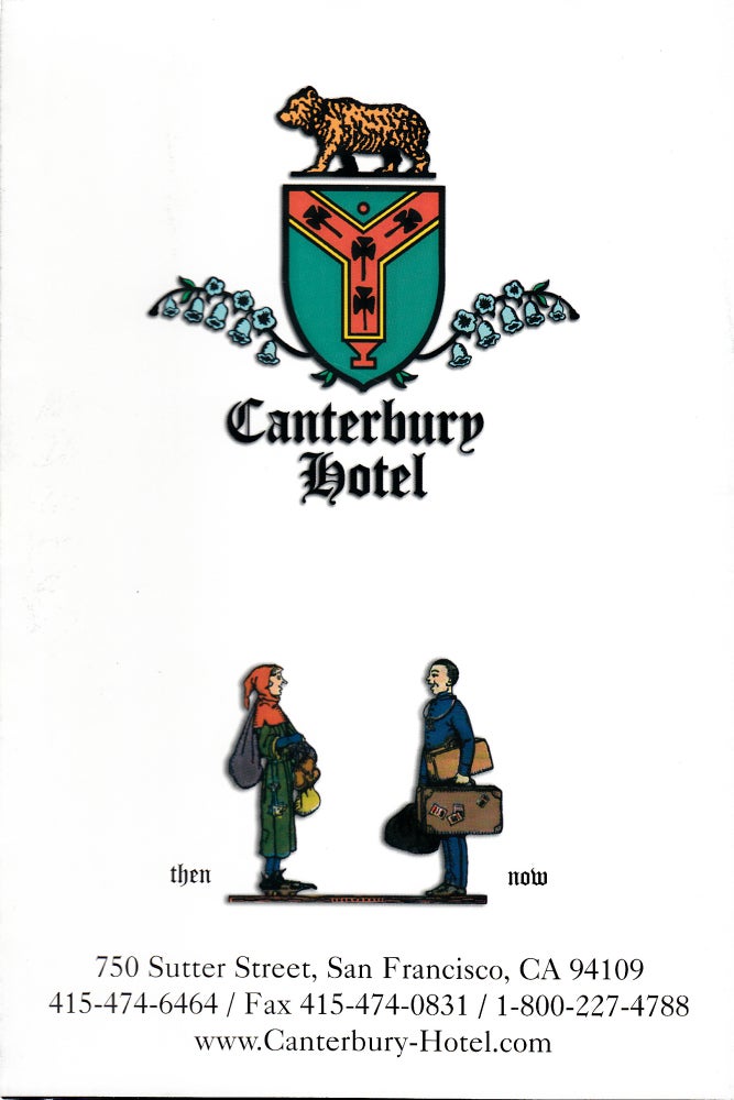 Item #8603 Canterbury Hotel Anniversary Celebration Brochure. Jo Mora, artist.