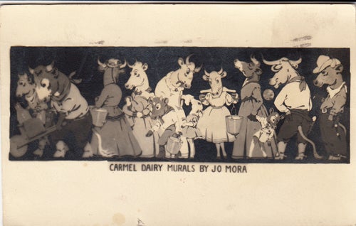 Item #8666 Carmel Dairy Postcard (Real Photo Postcard). Jo J. Mora.