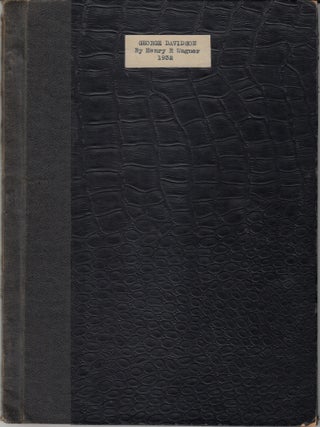 George Davidson: Geographer of the Northwest Coast of America (SIGNED)